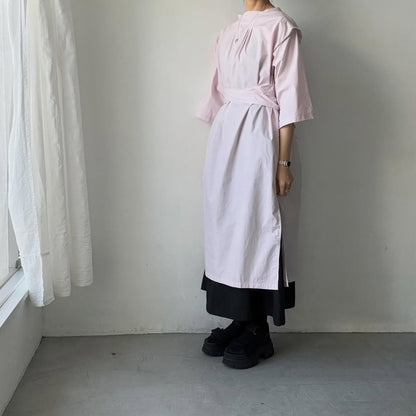 ayanoguchiaya　フリップロングシャツドレス　ローズ