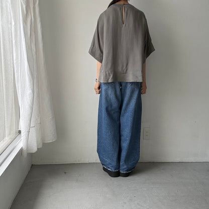 TENNE HANDCRAFTED MODERN ハーフスリーブトップス　グレー