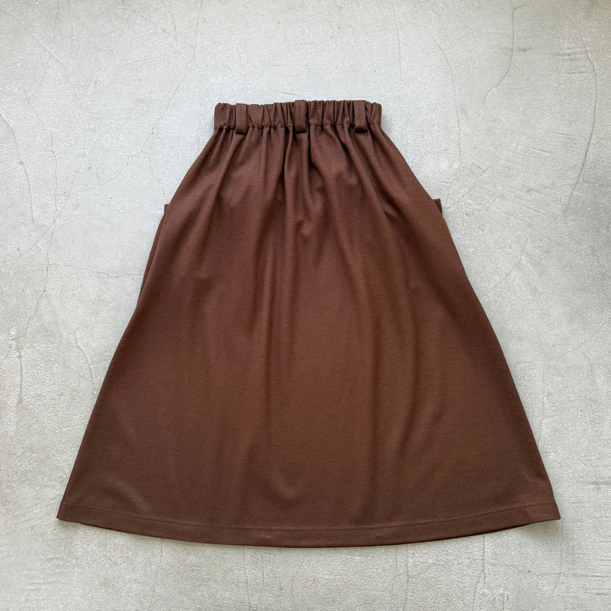atelier naruse ウールポンチギャザースカート　ブラウン