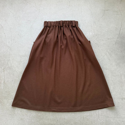 atelier naruse ウールポンチギャザースカート　ブラウン