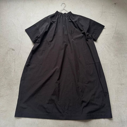 atelier d'antan Krallコットン半袖ドレス　ブラック