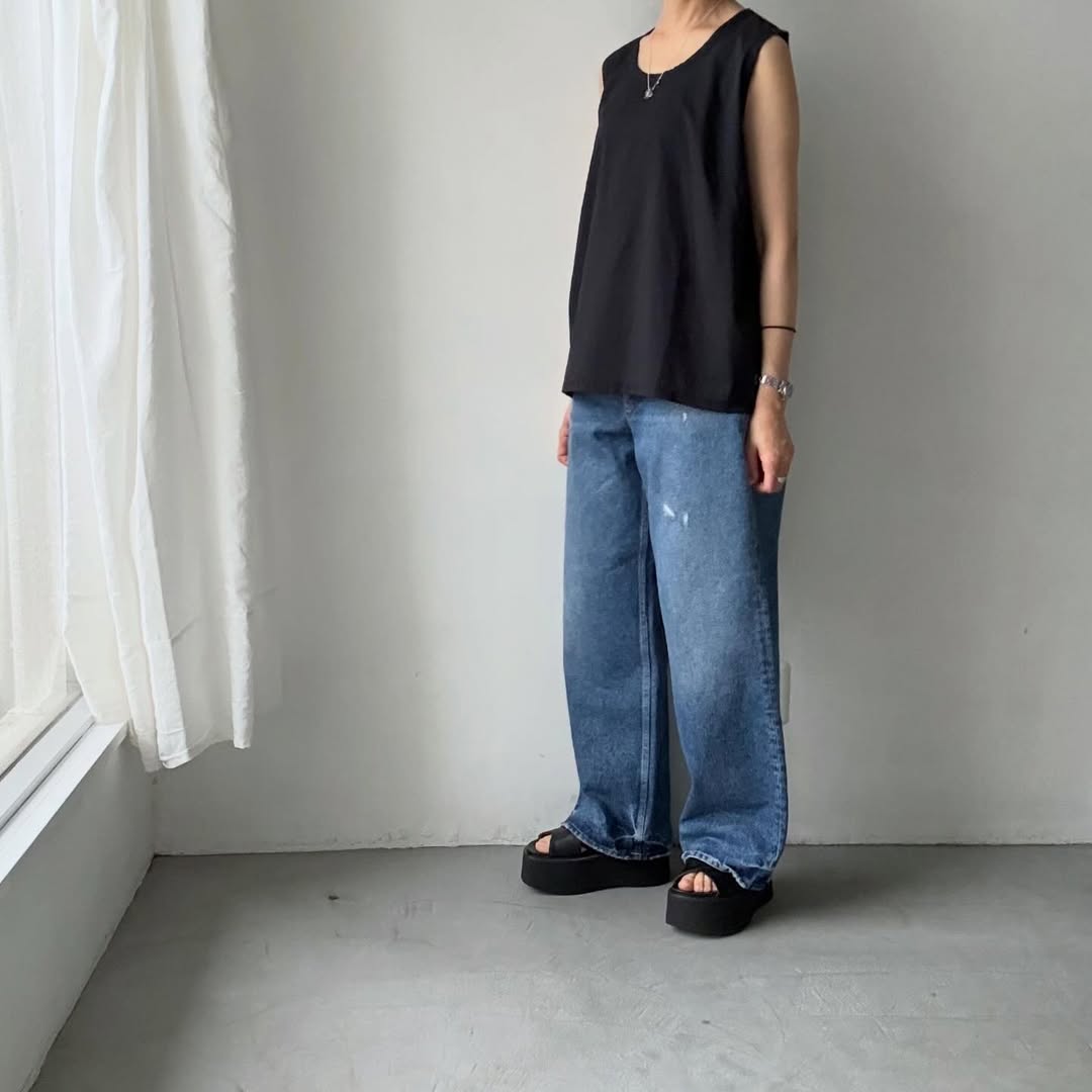 homspun  無地ノースリーブプルオーバー