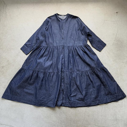 jujudhau デッドストックデニムティアードドレス