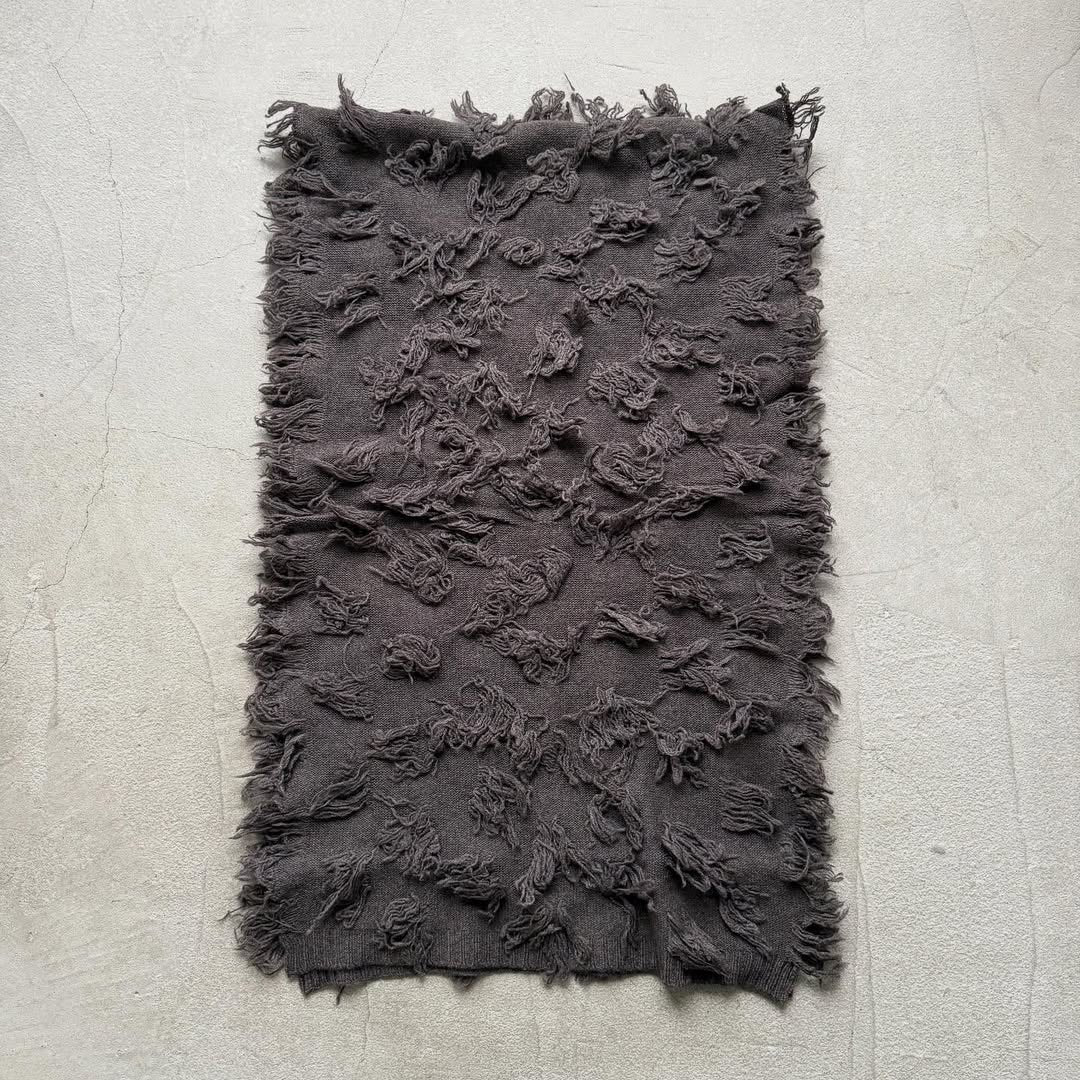 homspun ラムフリンジストール　グレー