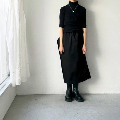 ゴーシュ  オーガニックダックコットンアシンメトリースカート　