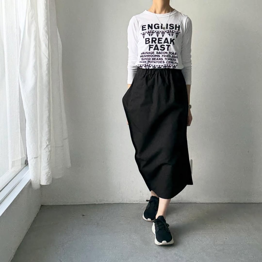 ゴーシュ  オーガニックダックコットンアシンメトリースカート　