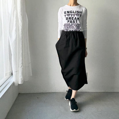 ゴーシュ  オーガニックダックコットンアシンメトリースカート　