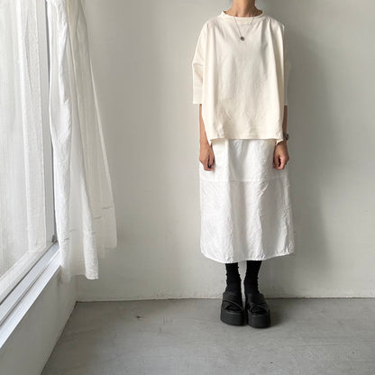 🟡水曜日入荷分予約受付中🟡 Linenya  テラヴェ7分袖Tシャツ　アイボリー
