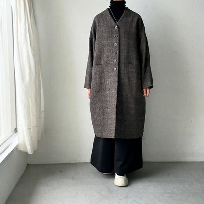 atelier naruse ハリスツイードウールコクーンコート