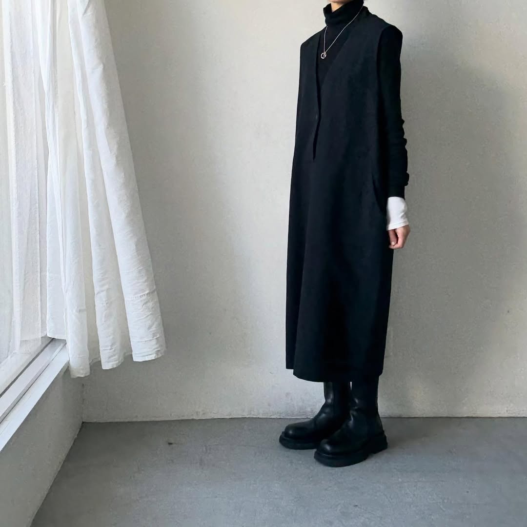 atelier naruse コットンリネンスラブジャンパースカート