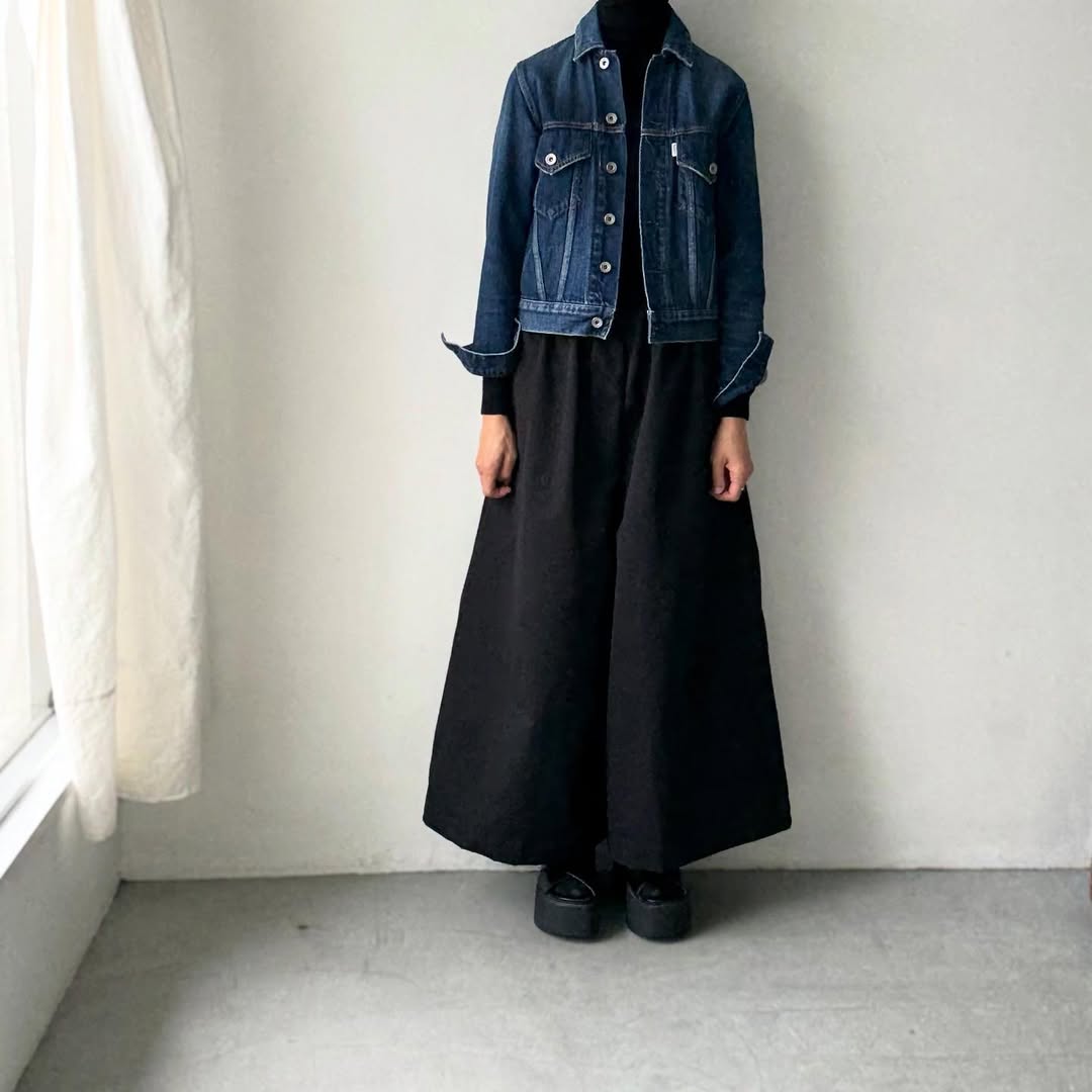 dui jujudhau  ワイドワイドパンツ　チノブラック