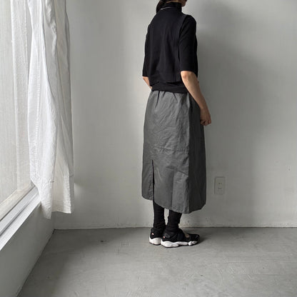 homspun コットンラミーマット2重スカート　グリーン