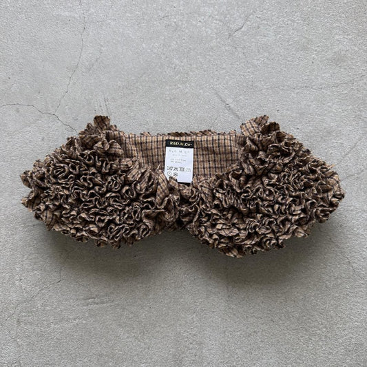 R&D.M.Co  コットンウールフリルカラー　チェック