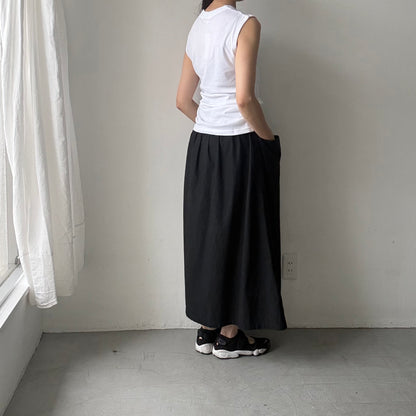 homspun フライスノースリーブプルオーバー　ホワイト