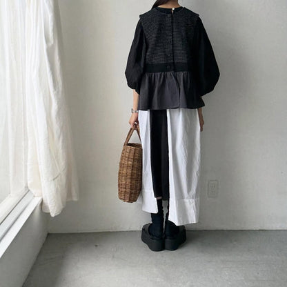 MAGALI  ピンドットツイードヴィンテージジレ