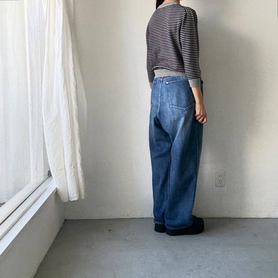 R&D.M.Co  ウールカシミアポケットプルオーバー　ボーダー