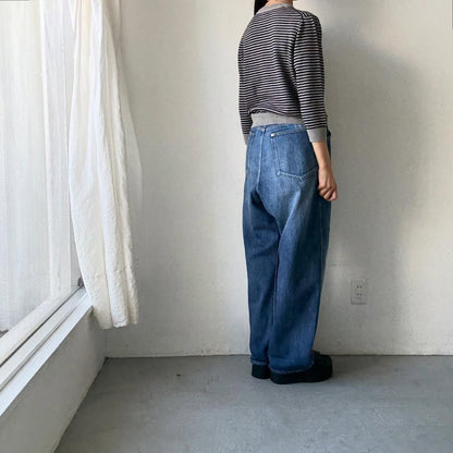 R&D.M.Co  ウールカシミアポケットプルオーバー　ボーダー