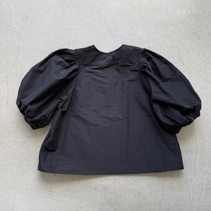 R&D.M.Co  コットンポリエステルタフタビッグバルーンスリーブブラウス