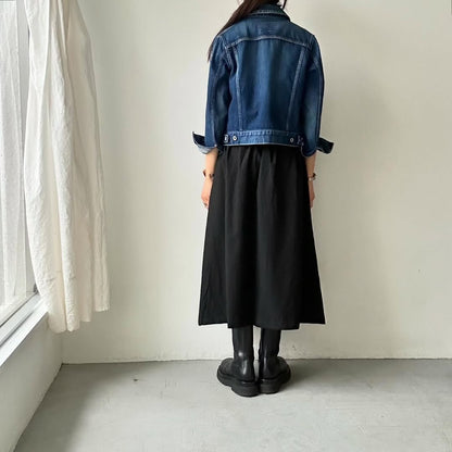 atelier naruse  ダウンプルーフコットンカットインポケットスカート　ブラック