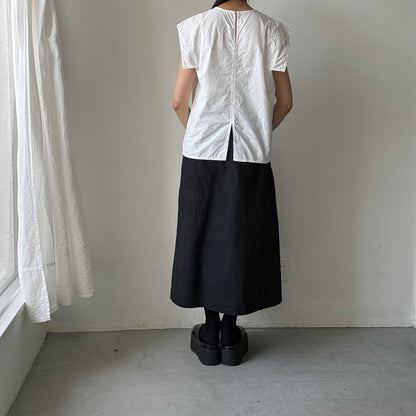 homspun  パルキーシーチングノースリーブブラウス　ホワイト