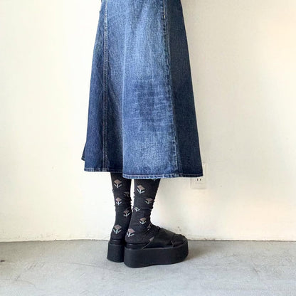 French Bull ジニアオーバーニーソックス　チャコールグレー