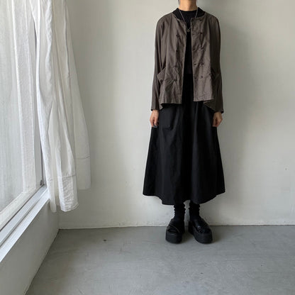 jujudhau コットンダブルボタンシャツ