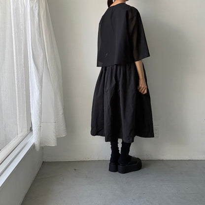 TENNE HANDCRAFTED MODERN オーガンジーショートプルオーバー