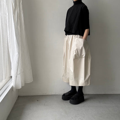TENNE HANDCRAFTED MODERN ビッグポケットキュロット　ベージュ