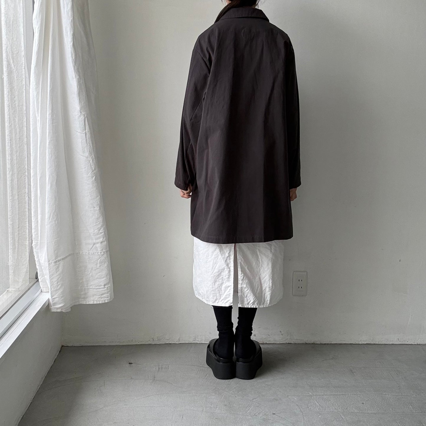 atelier d'antan Godardコットンコート　ダークグレー
