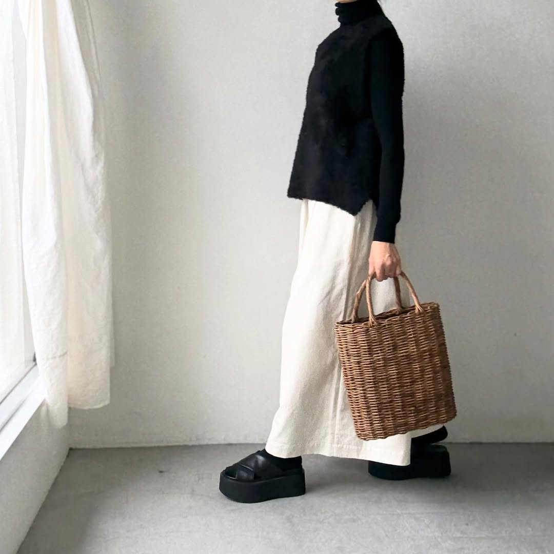 cion  アルパカ混モールベスト