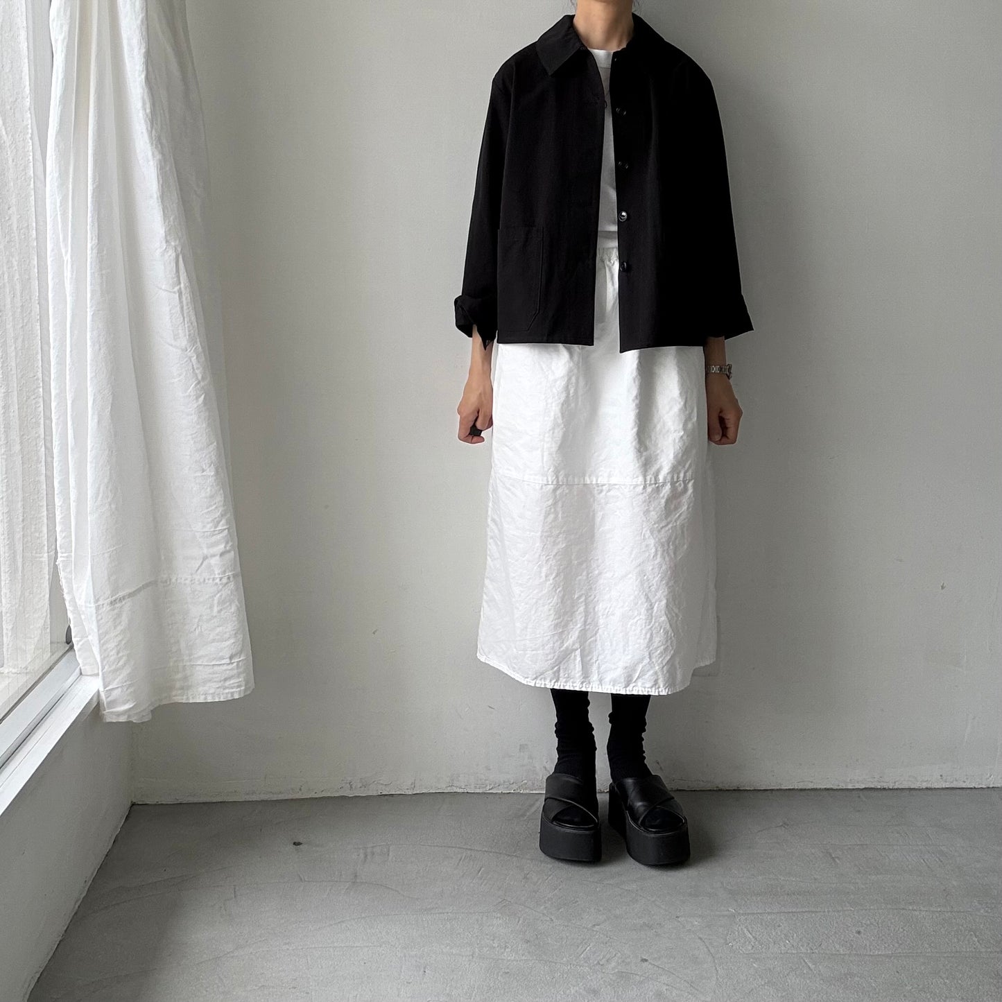 atelier d'antan Kantor コットンジャケット　ブラック