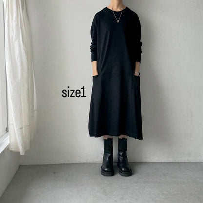 atelier naruse  スムースウールコクーンワンピース　size1