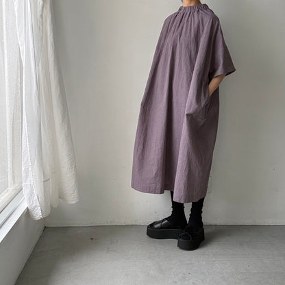 atelier d'antan Krallコットンリネンドレス