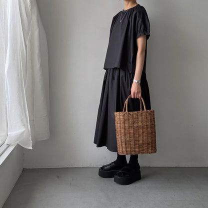 🟡週末入荷分予約受付中🟡cion  コットンシャーリングブラウス　　　ブラック