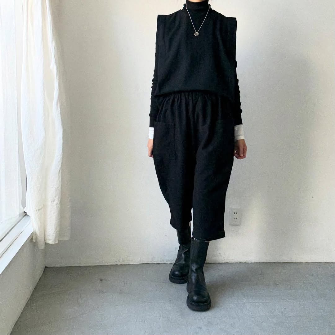 homspun オーガニックコットン起毛8分丈パンツ