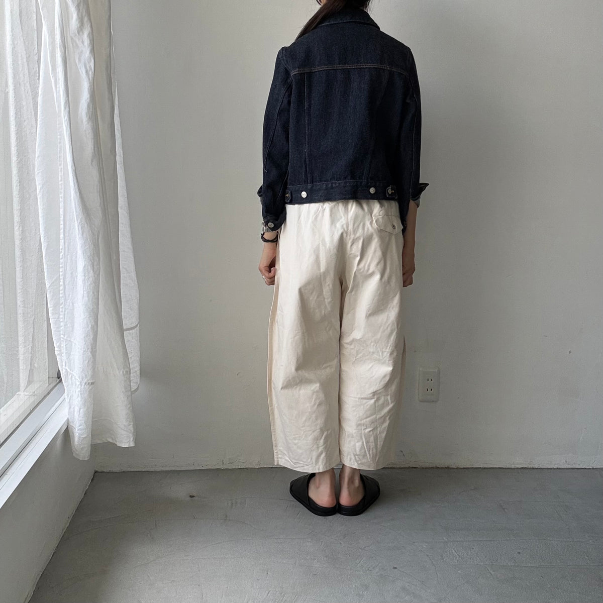 ゴーシュ  オーガニックダックコットンカーブラインパンツ　