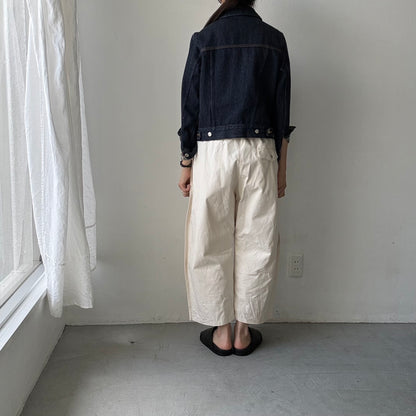 ゴーシュ  オーガニックダックコットンカーブラインパンツ　