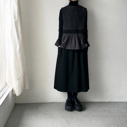 MAGALI  ピンドットツイードヴィンテージジレ