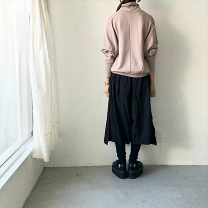 Linenya  コットンハイネックプルオーバー　ベージュ