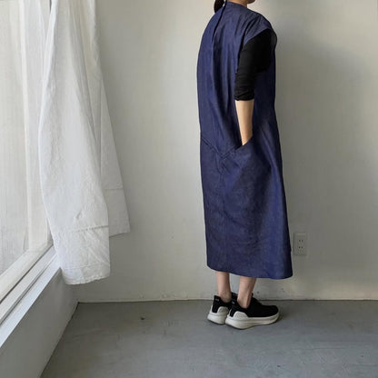 R&D.M.Co コットンデニムハンチドバックドレス