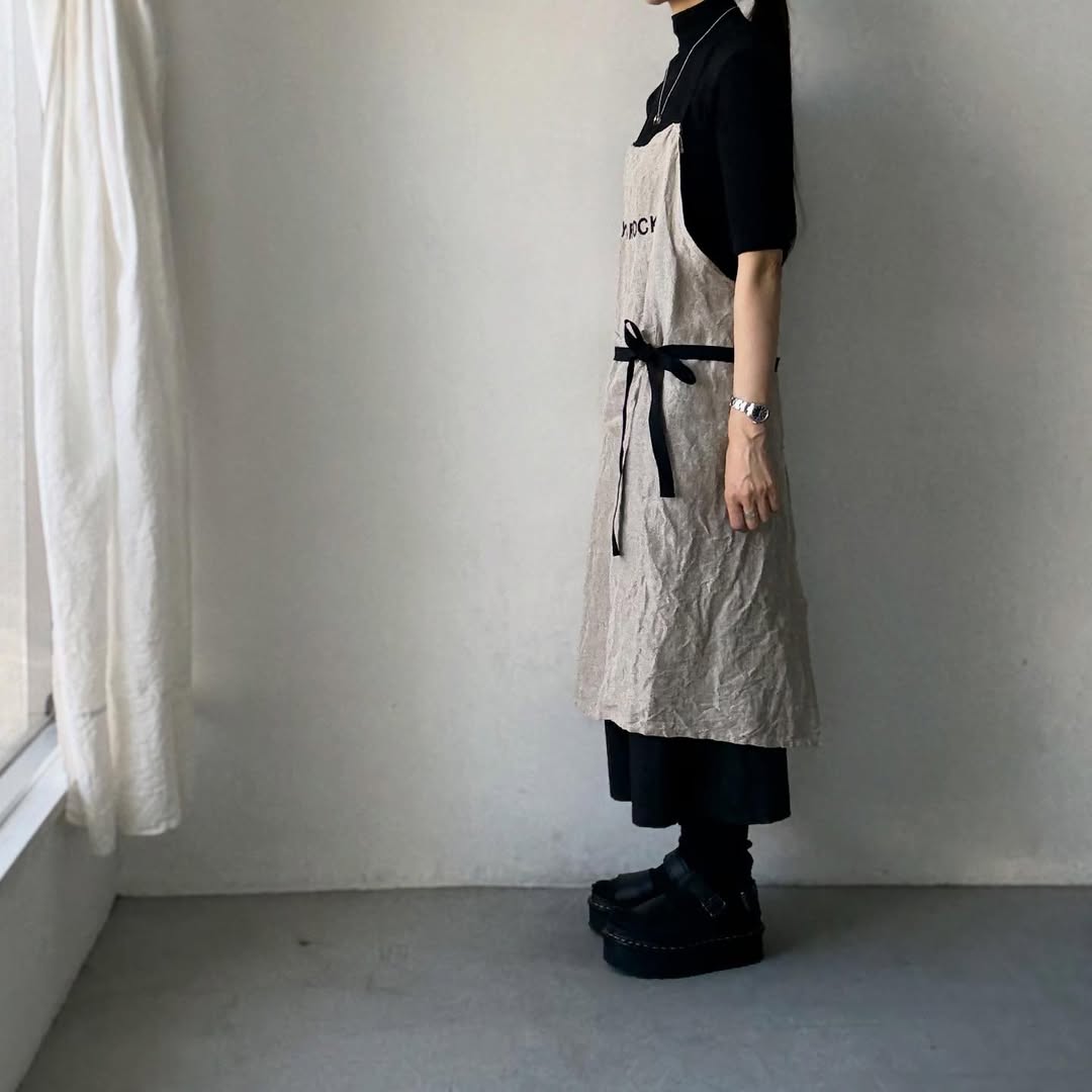 R&D.M.Co  YOU ROCK リネンエプロン