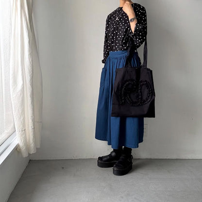 R&D.M.Co  RDフリル刺繍バッグ