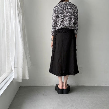 R&D.M.Co  リネンガーメントダイフリルデコレーションスカート