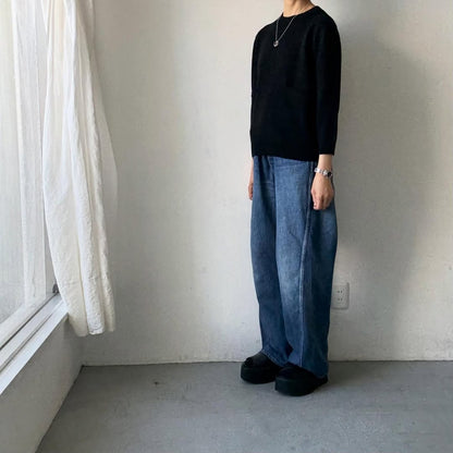 R&D.M.Co  ウールカシミアポケットプルオーバー　ブラック