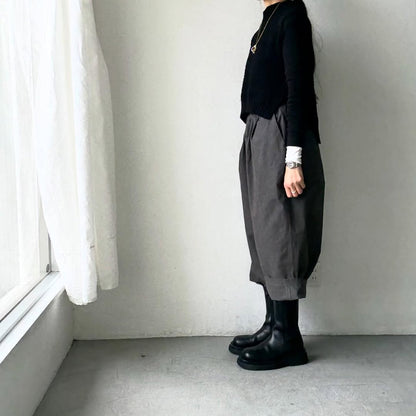 Linenya  タックワイドパンツ