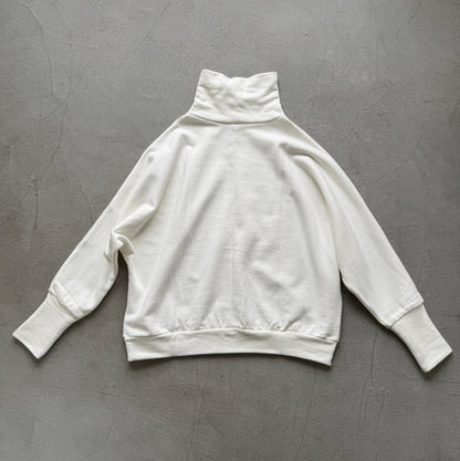Linenya  コットンハイネックプルオーバー　ホワイト
