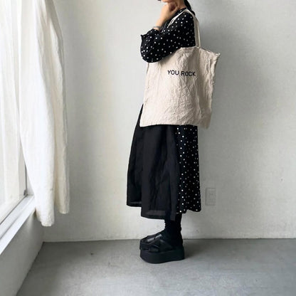 R&D.M.Co  YOU ROCK リネントートバッグ