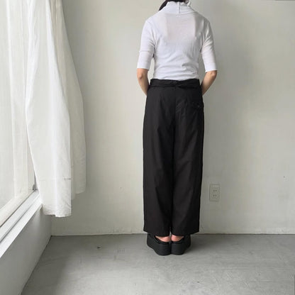 ゴーシュ  タイプライターサイドアジャストワイドパンツ