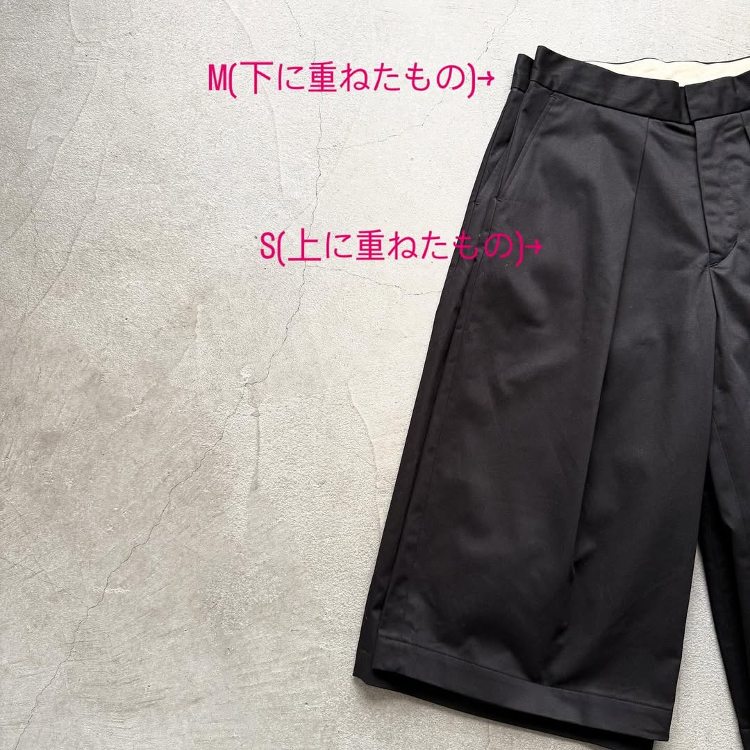 R&D.M.Co  チノクロスガウチョパンツ　ブラック