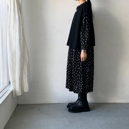 Linenya  ウールベスト　ブラック